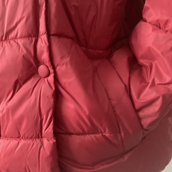 Banana Republic factory Burgundy Funnel-Neck Puffer Coat - Picture 9 of 10